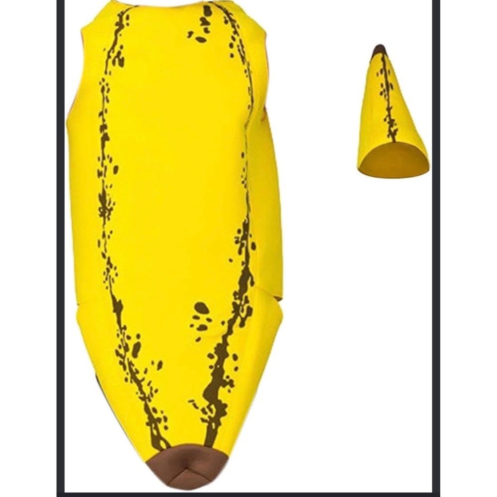 Yellow Spotted Banana Tunic Costume Unisex One Size Halloween Funny NWOT